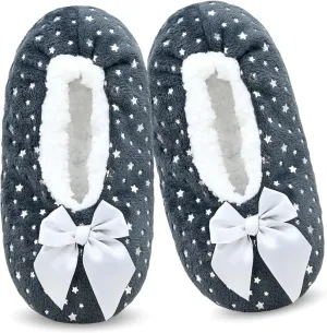DICUIRD Womens Cozy&Warm Soft Sole Slipper Socks with Grippers-Fuzzy Fleece Lined House Slippers with Non-skid Bottoms