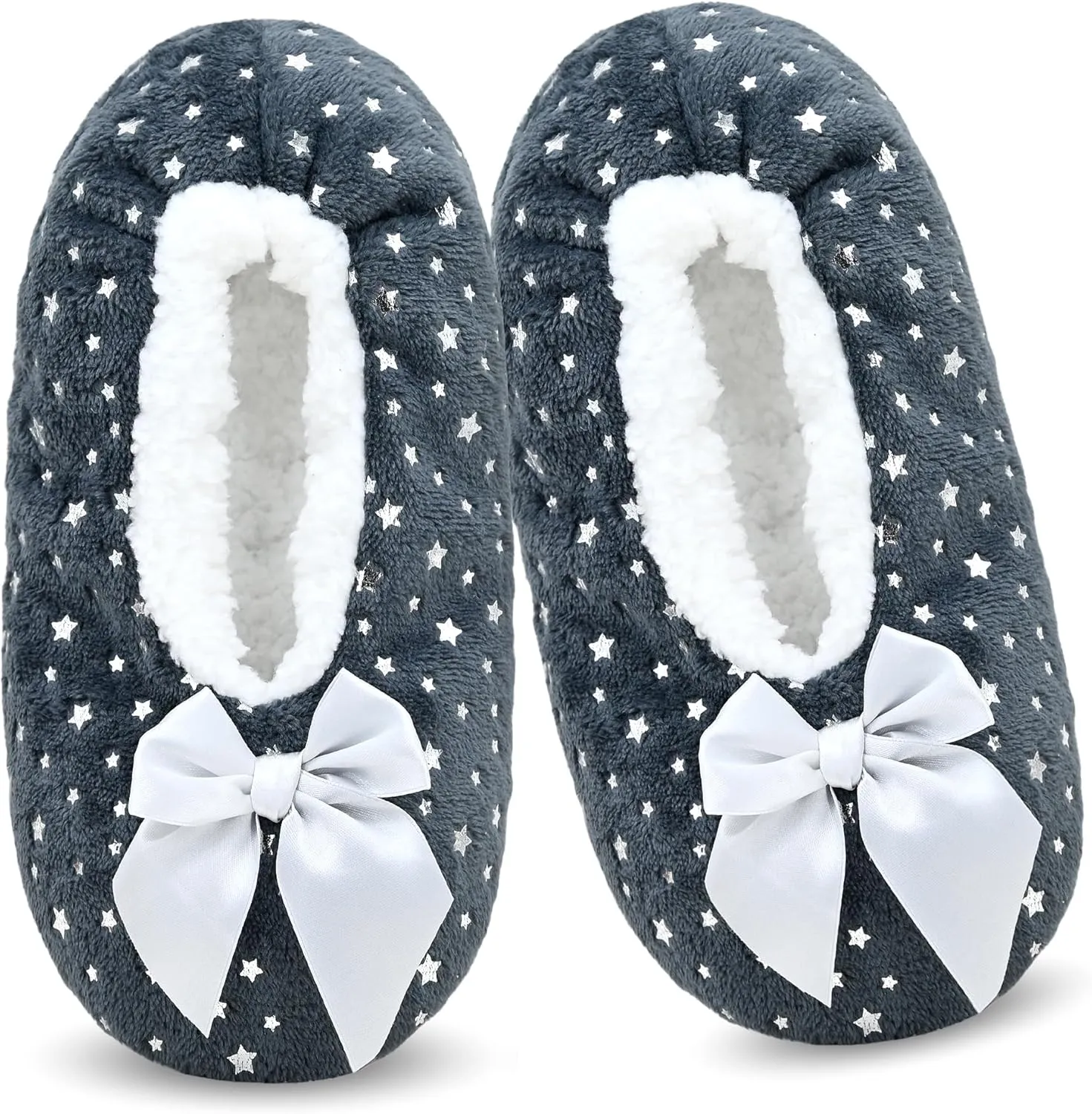 DICUIRD Womens Cozy&Warm Soft Sole Slipper Socks with Grippers-Fuzzy Fleece Lined House Slippers with Non-skid Bottoms