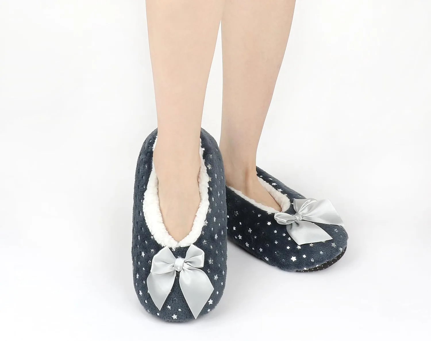 DICUIRD Womens Cozy&Warm Soft Sole Slipper Socks with Grippers-Fuzzy Fleece Lined House Slippers with Non-skid Bottoms