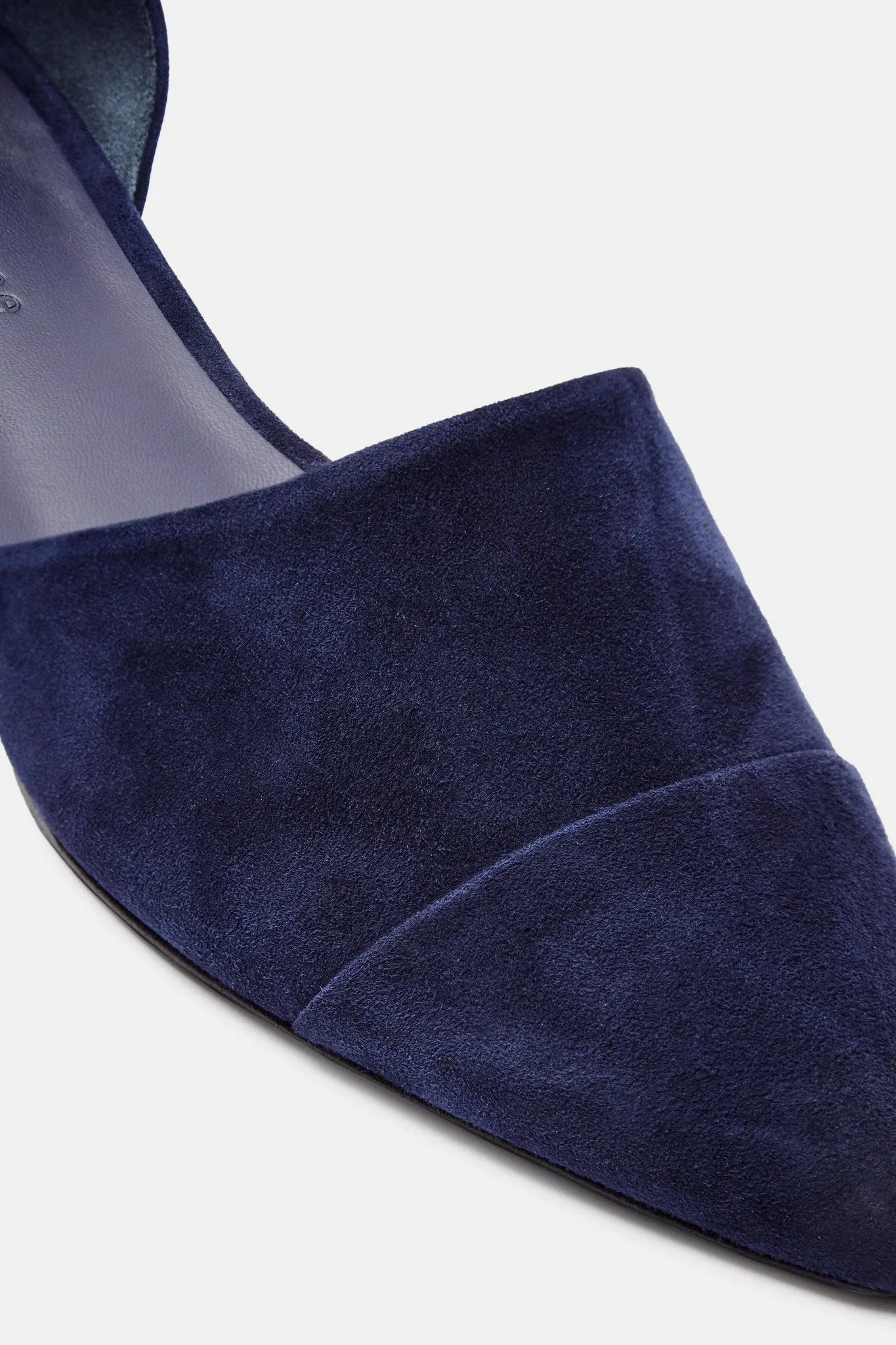 D'Orsay Flat - Navy Suede