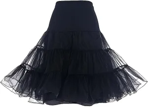 DRESSTELLS 50s Petticoat Skirts Women Vintage Tutu Underkirt Retro Crinoline