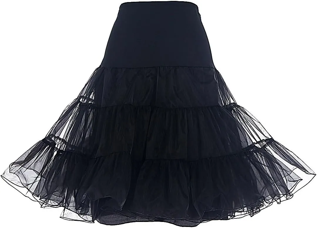 DRESSTELLS 50s Petticoat Skirts Women Vintage Tutu Underkirt Retro Crinoline