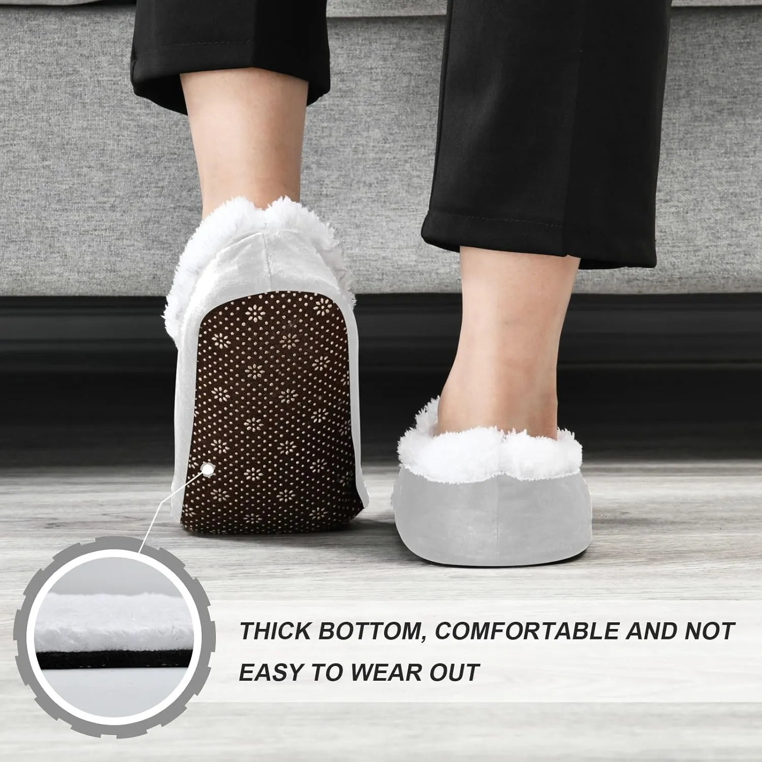 Dussdil Shih Tzu Puppy Dog Home Winter Slippers Spa Travel House Slipper Soft Memory Foam Slipper Non Slip for Women Men Hotel Bedroom Shoes Slippers M