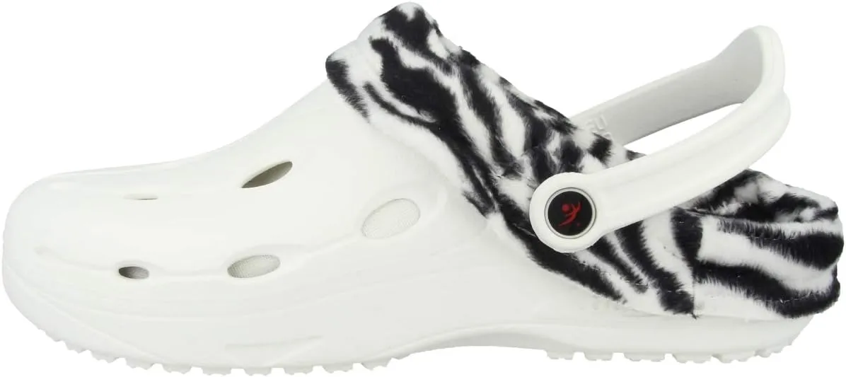 Dux Winter Unisex with Faux Fur Lining (XL / 10.5 US Women / 9.5 US Men, White/Zebra)
