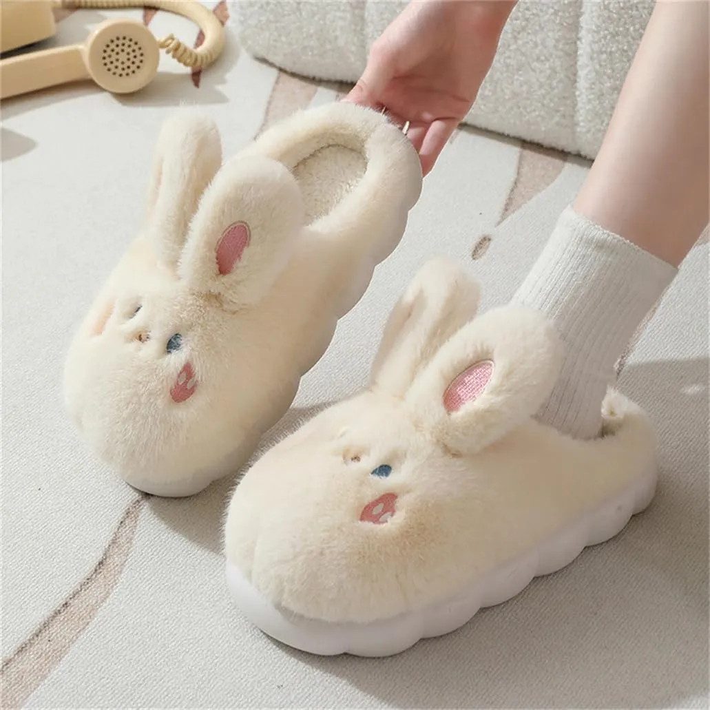 ELONEL Cute Rabbit Slippers for Women's Home - Couple Animal Anti-Slip and Warm External Wear With Soft Sole Plush