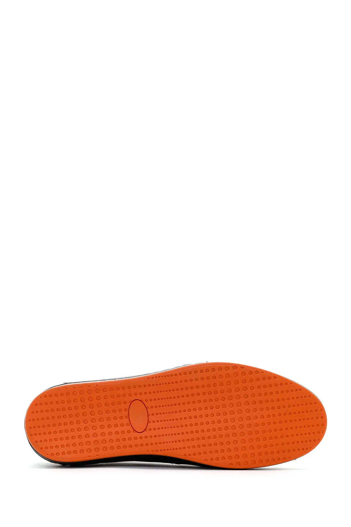 Erkek Lacivert Deri Casual Sneaker