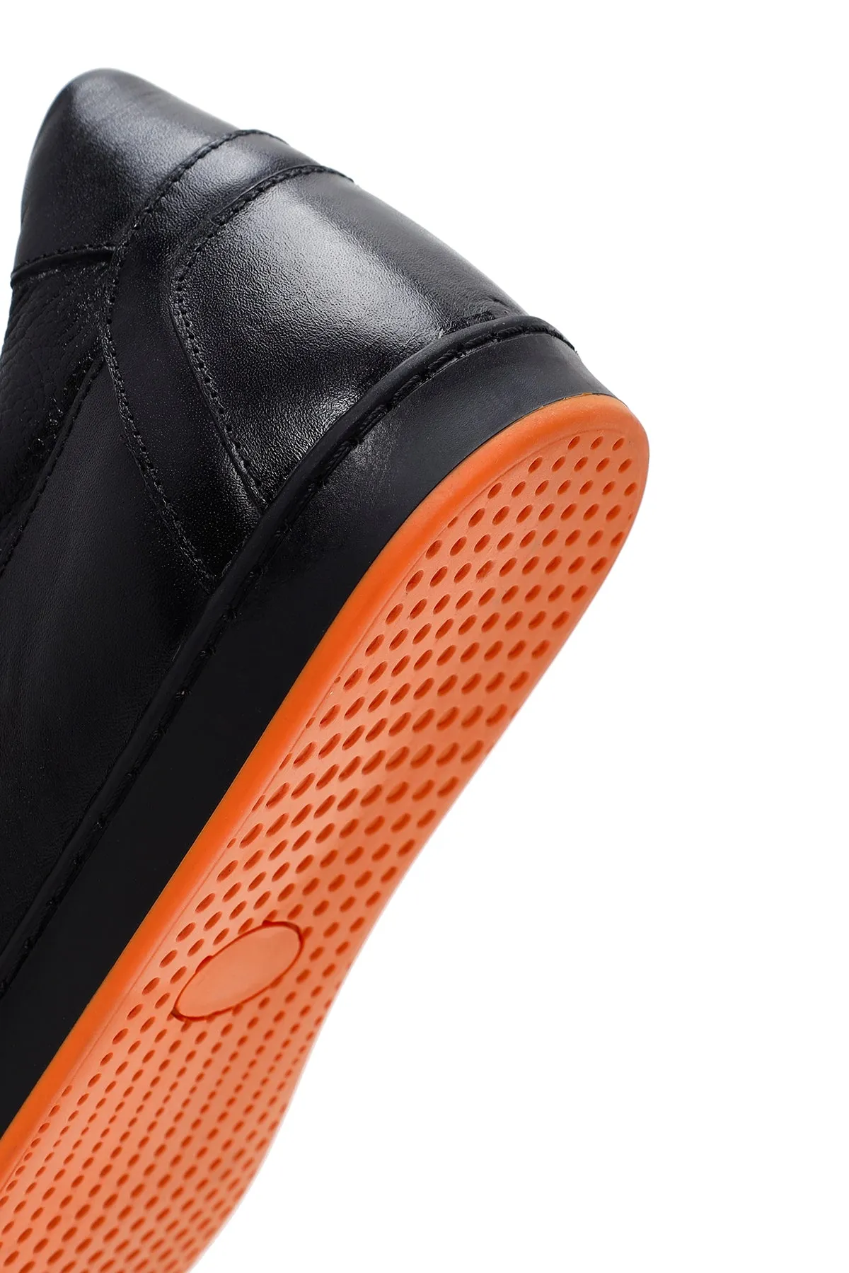 Erkek Lacivert Deri Casual Sneaker