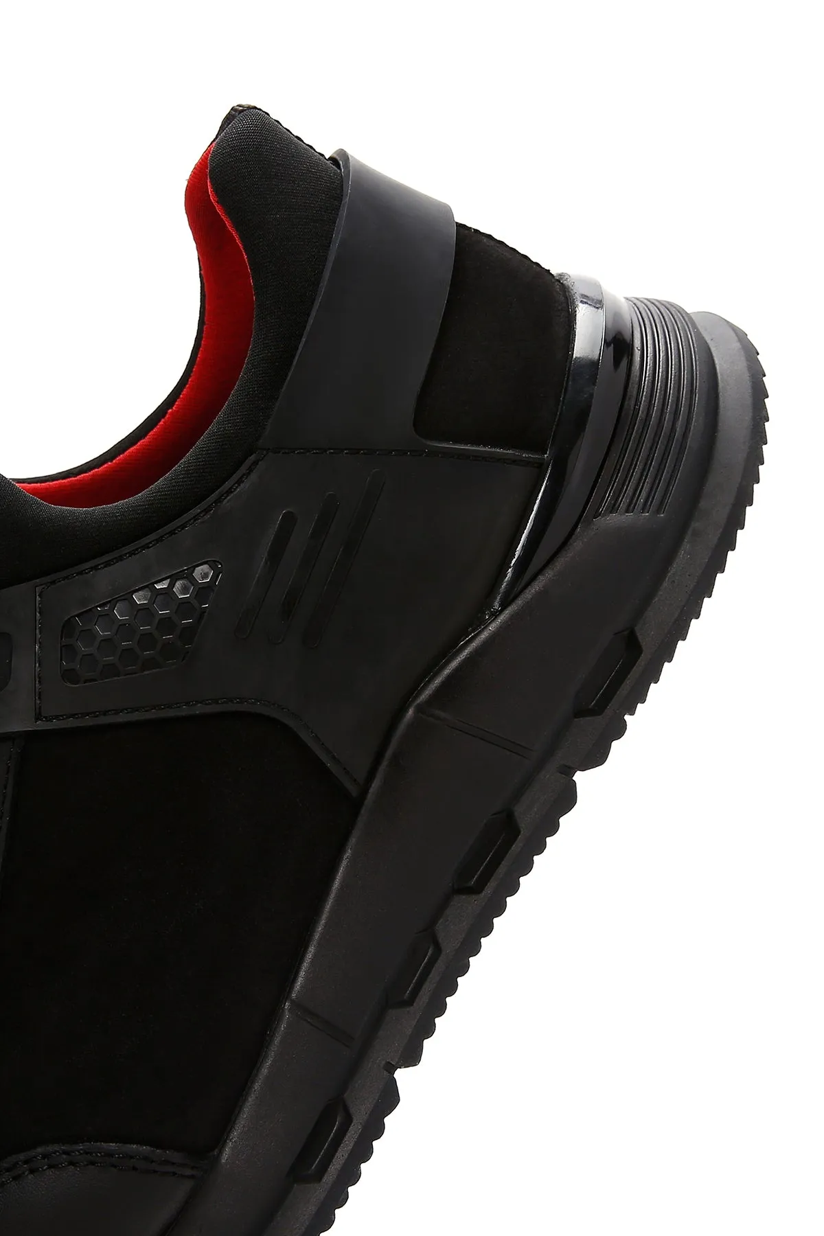 Erkek Siyah Bağcıklı Nubuk Deri Sneaker