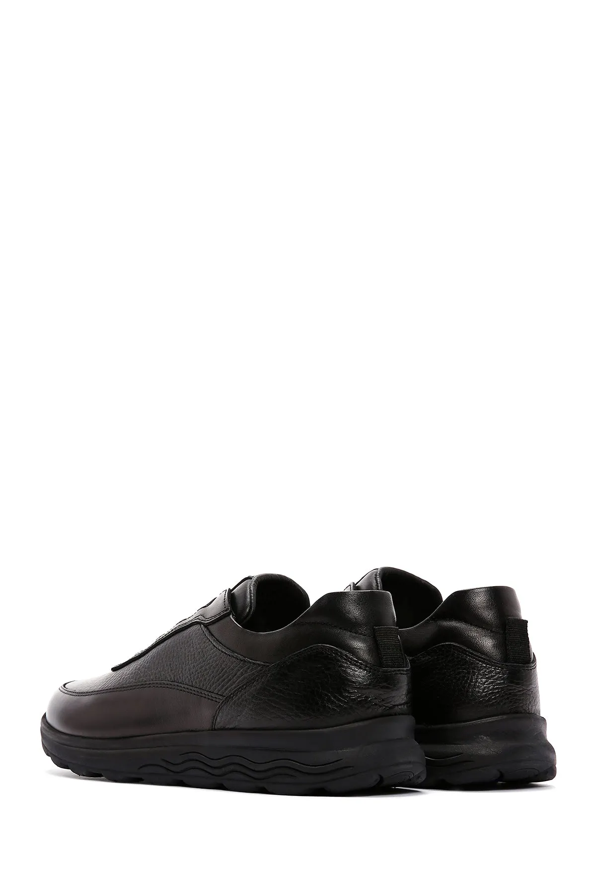 Erkek Siyah Deri Casual Sneaker