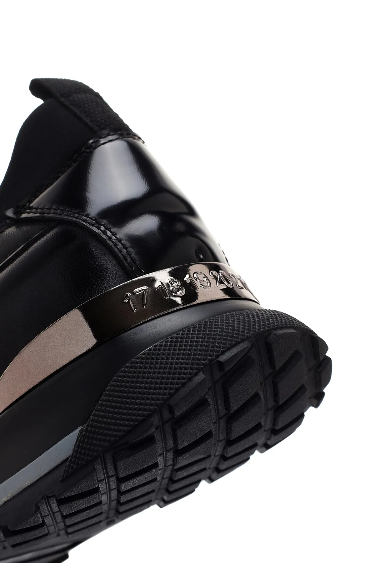 Erkek Siyah Deri Casual Sneaker