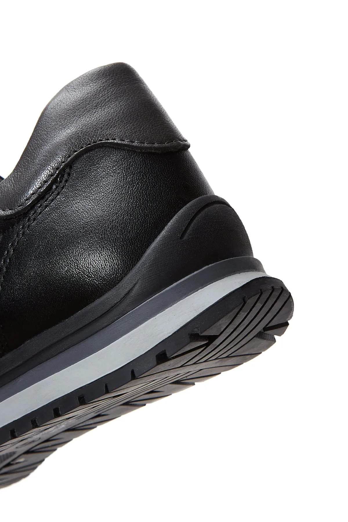 Erkek Siyah Deri Casual Sneaker