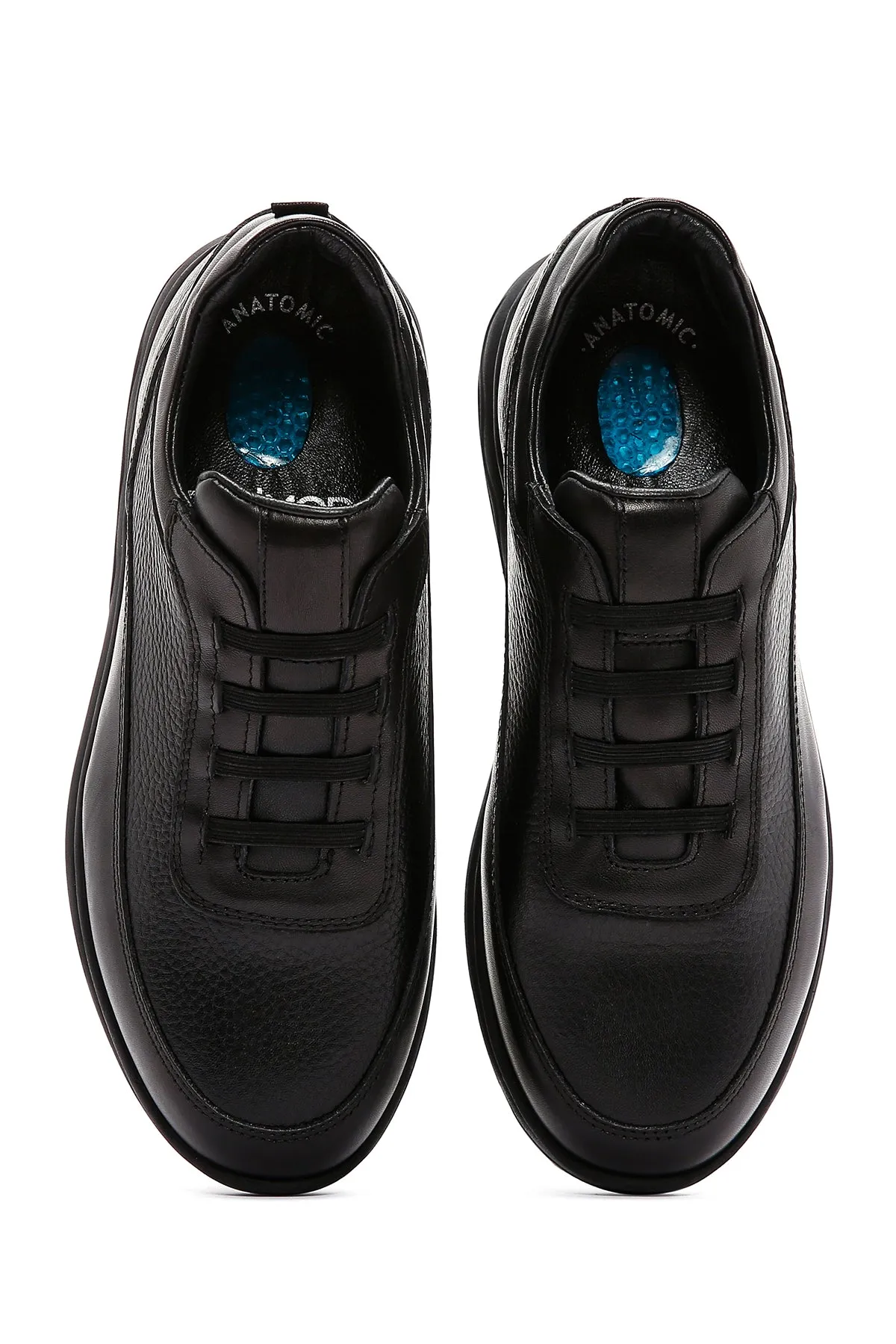 Erkek Siyah Deri Casual Sneaker