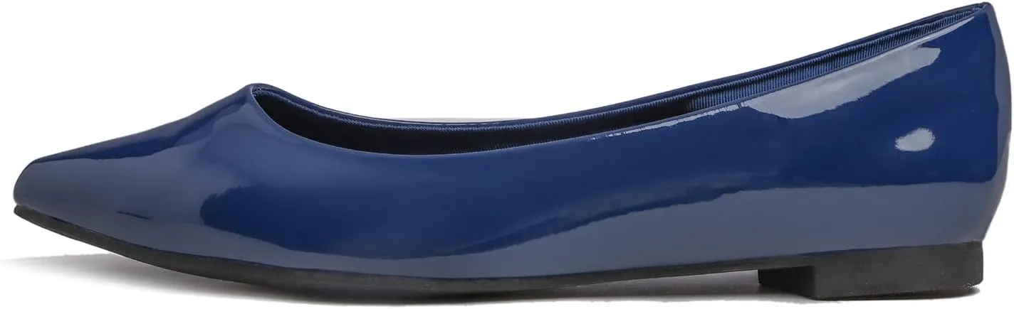 Feversole Womens Pointed Toe Macaroon Ballet Flat