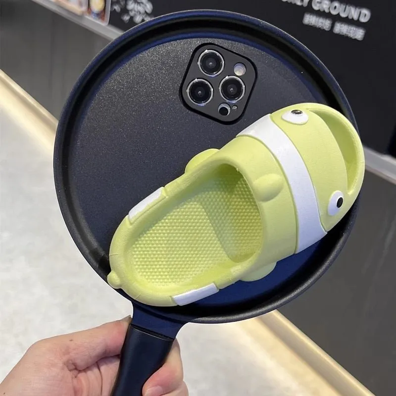 Fish Slipper Frying Pan - Oversized Case for iPhone 14/13/12 & More