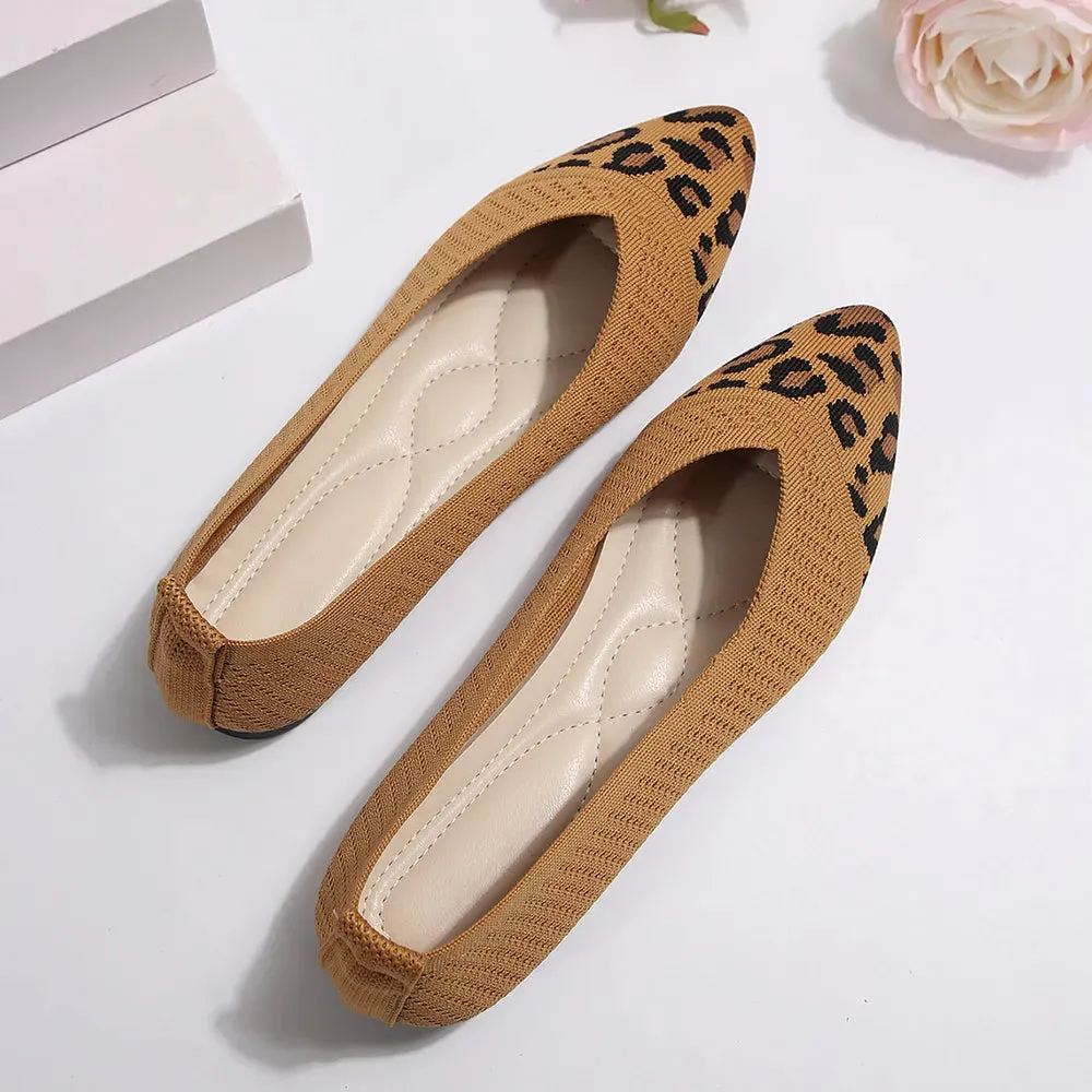 Flat Shoes Point Toe Mesh Slip-Ons