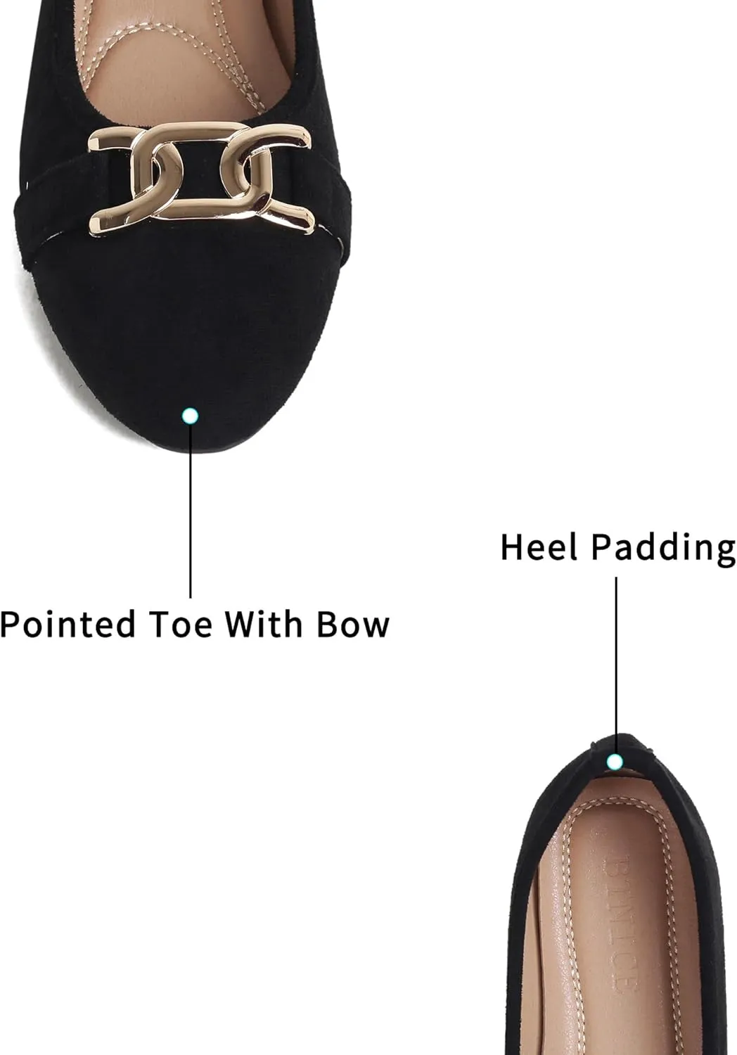 Flats for Women Comfortable Suede Round Toe Ballerina Shoes Slip on Work Flats for Women Office Comfort
