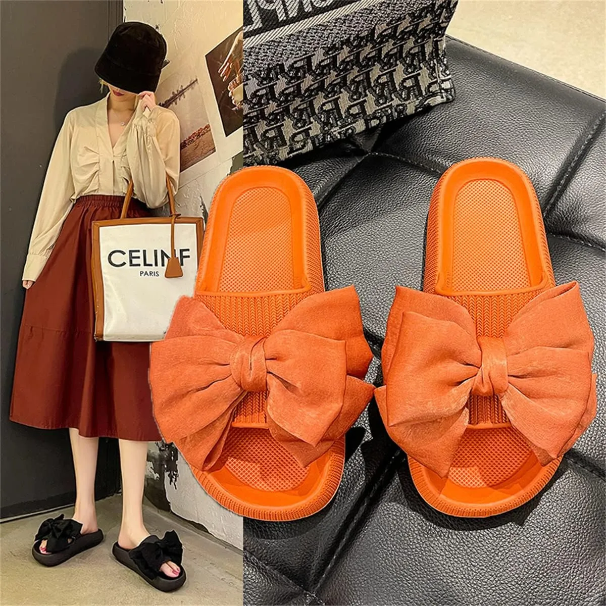 Flower Cloud Sliders for Women Non-Slip Bath Slippers House Quick Drying Slides Pillow Slipper Open Toe Soft Sandals Pink Yellow White Black