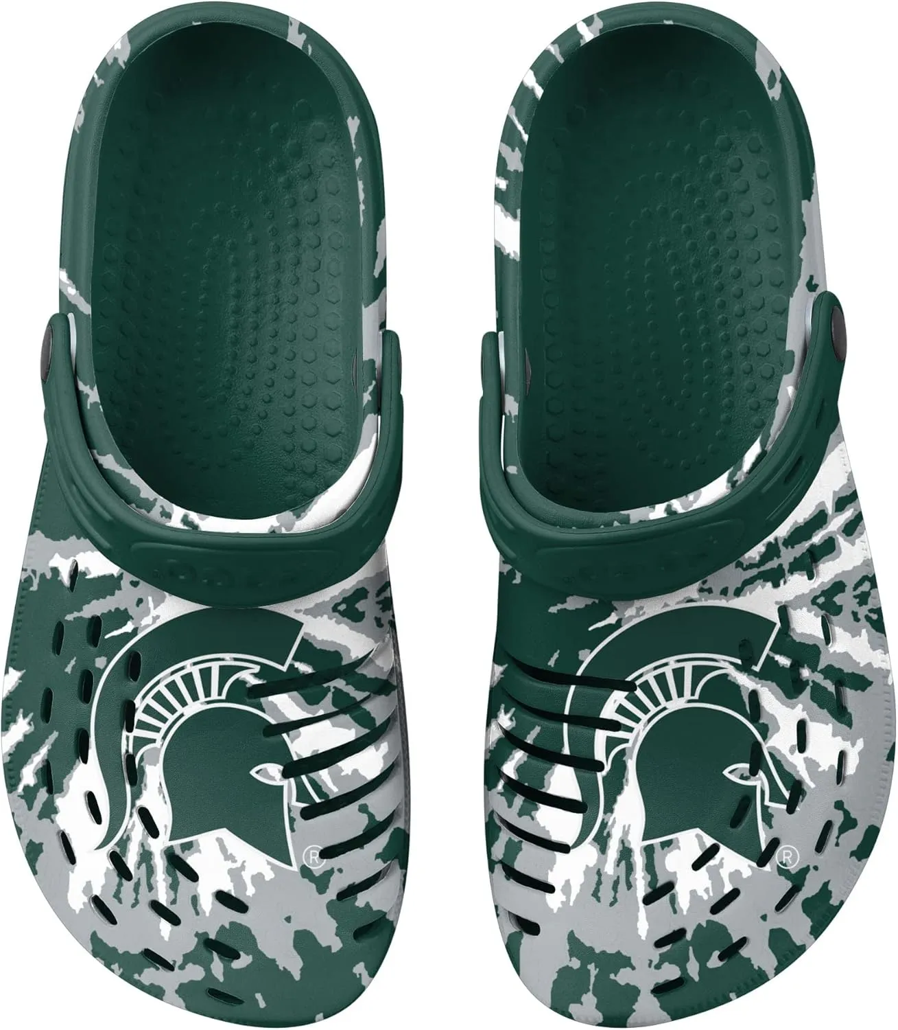 FOCO Men's NCAA College Team Logo Garden Water Sandals Shoes Slipper Clogs with Stap
