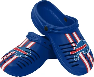 FOCO Men's NFL Logo Team Stripe Garden Water Sandals Shoes Slipper Clogs with Strap, 13-14