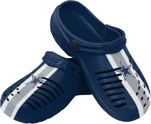 FOCO Men's NFL Logo Team Stripe Garden Water Sandals Shoes Slipper Clogs with Strap, 13-14
