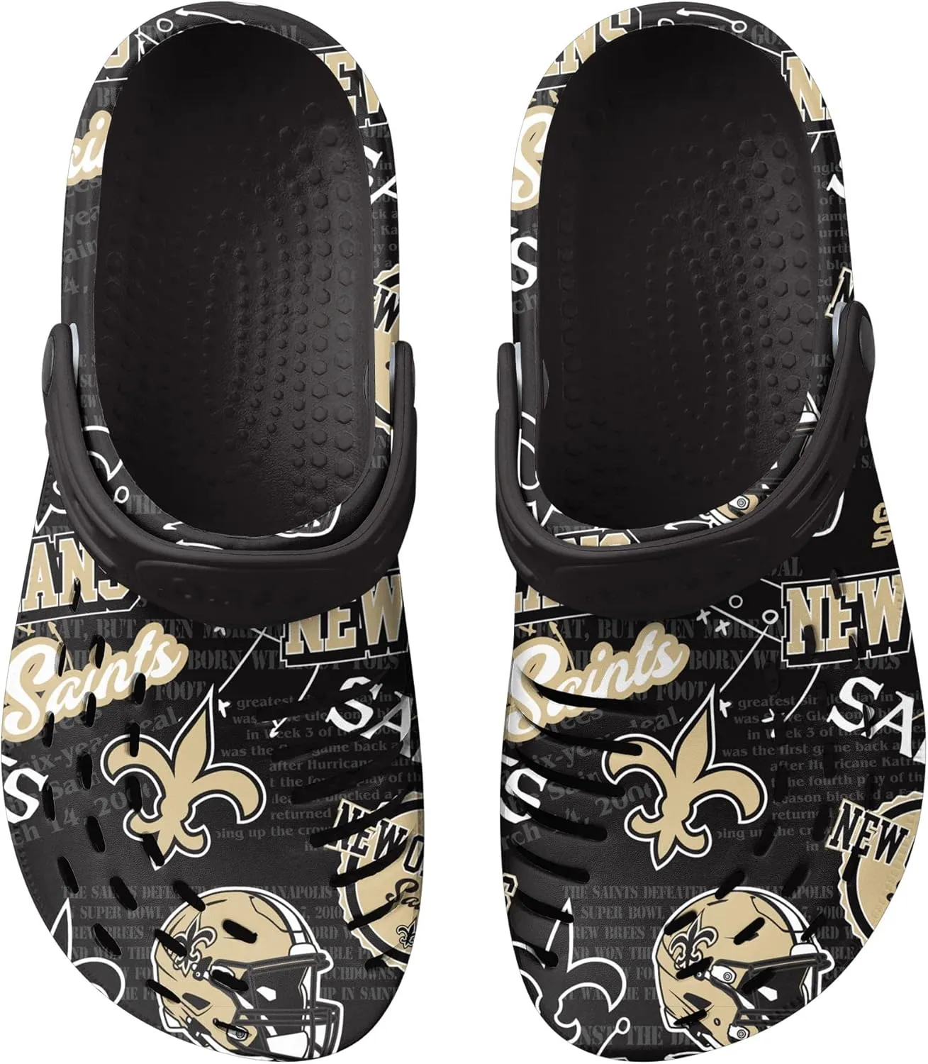 FOCO Men's NFL Team Logo Historic Print Garden Water Sandals Shoes Slipper Clogs with Strap