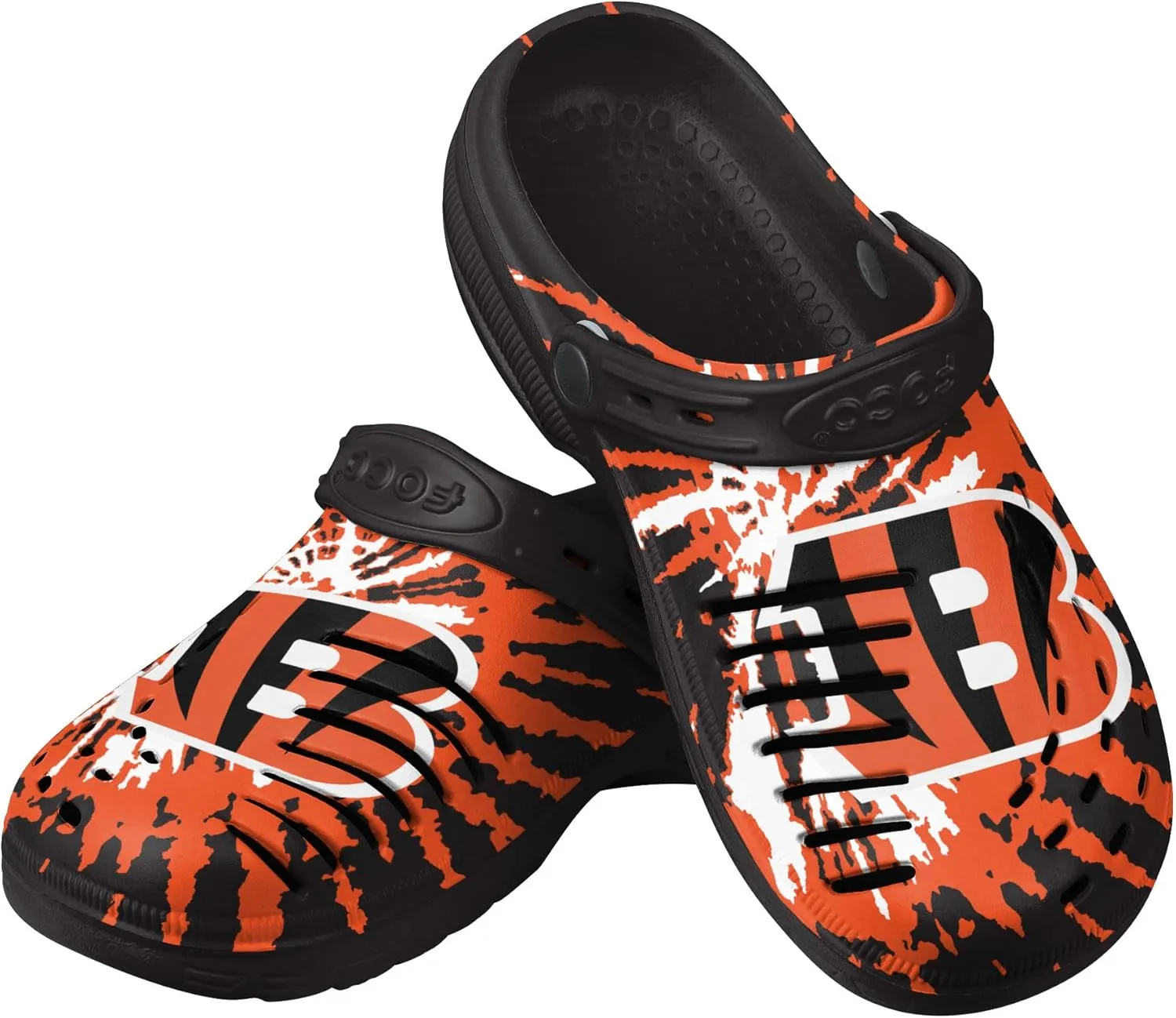 FOCO Men's NFL Team Logo Tie-dye Garden Water Sandals Shoes Slipper Clogs with Strap