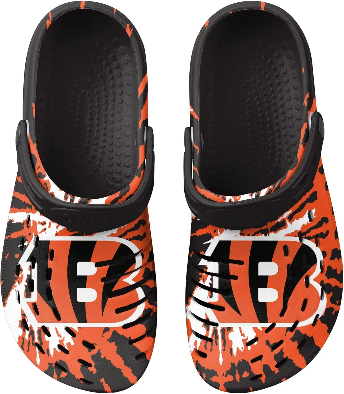 FOCO Men's NFL Team Logo Tie-dye Garden Water Sandals Shoes Slipper Clogs with Strap