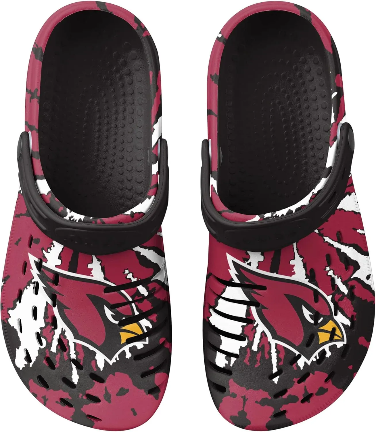 FOCO Men's NFL Team Logo Tie-dye Garden Water Sandals Shoes Slipper Clogs with Strap