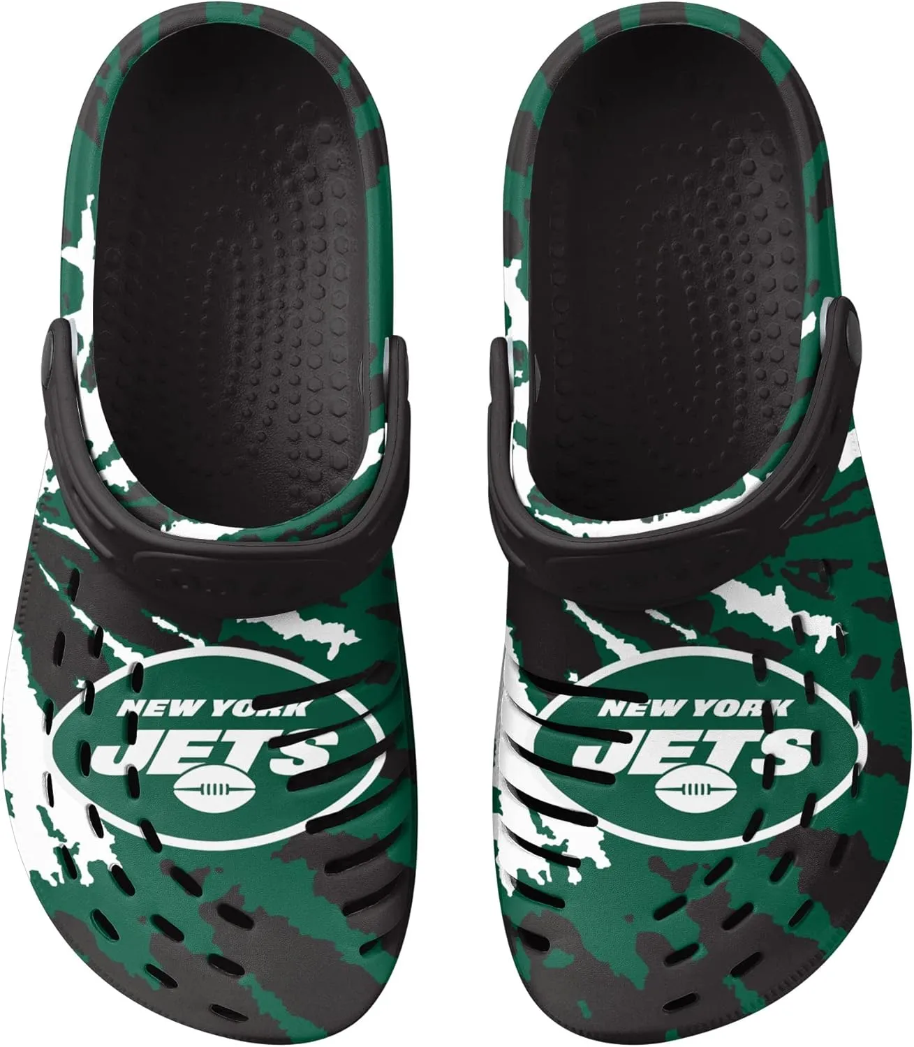 FOCO Men's NFL Team Logo Tie-dye Garden Water Sandals Shoes Slipper Clogs with Strap
