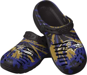 FOCO Men's NFL Team Logo Tie-dye Garden Water Sandals Shoes Slipper Clogs with Strap