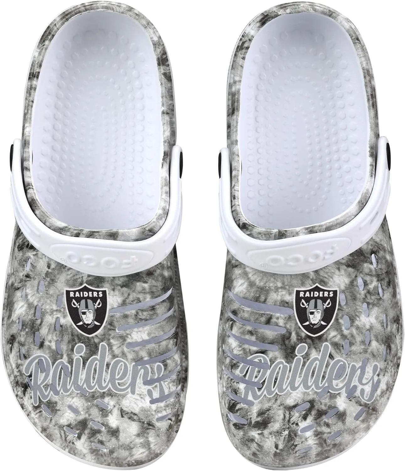 FOCO Women's NFL Team Logo Cloudie Garden Water Sandals Shoes Slipper Clogs with Strap