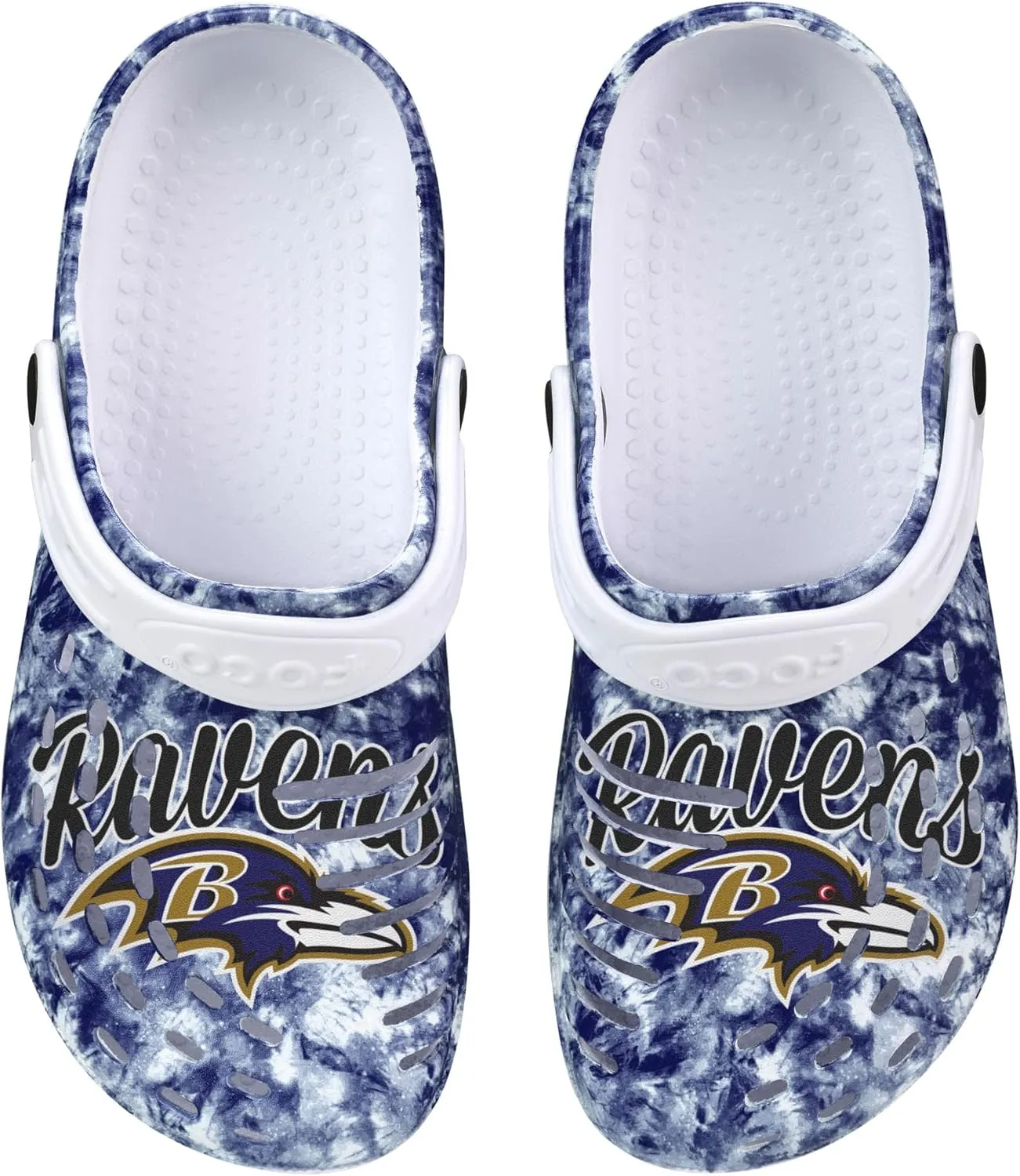 FOCO Women's NFL Team Logo Cloudie Garden Water Sandals Shoes Slipper Clogs with Strap