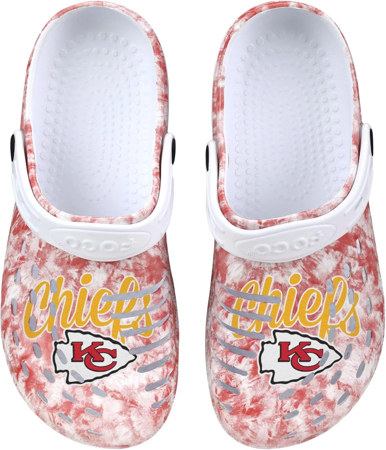 FOCO Women's NFL Team Logo Cloudie Garden Water Sandals Shoes Slipper Clogs with Strap