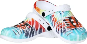 FOCO Women's NFL Team Logo Tie-dye Garden Water Sandals Shoes Slipper Clogs with Strap