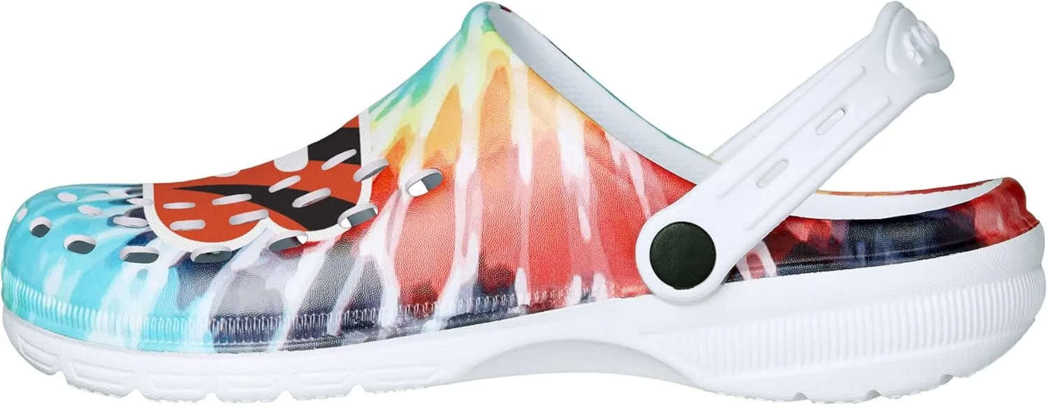 FOCO Women's NFL Team Logo Tie-dye Garden Water Sandals Shoes Slipper Clogs with Strap