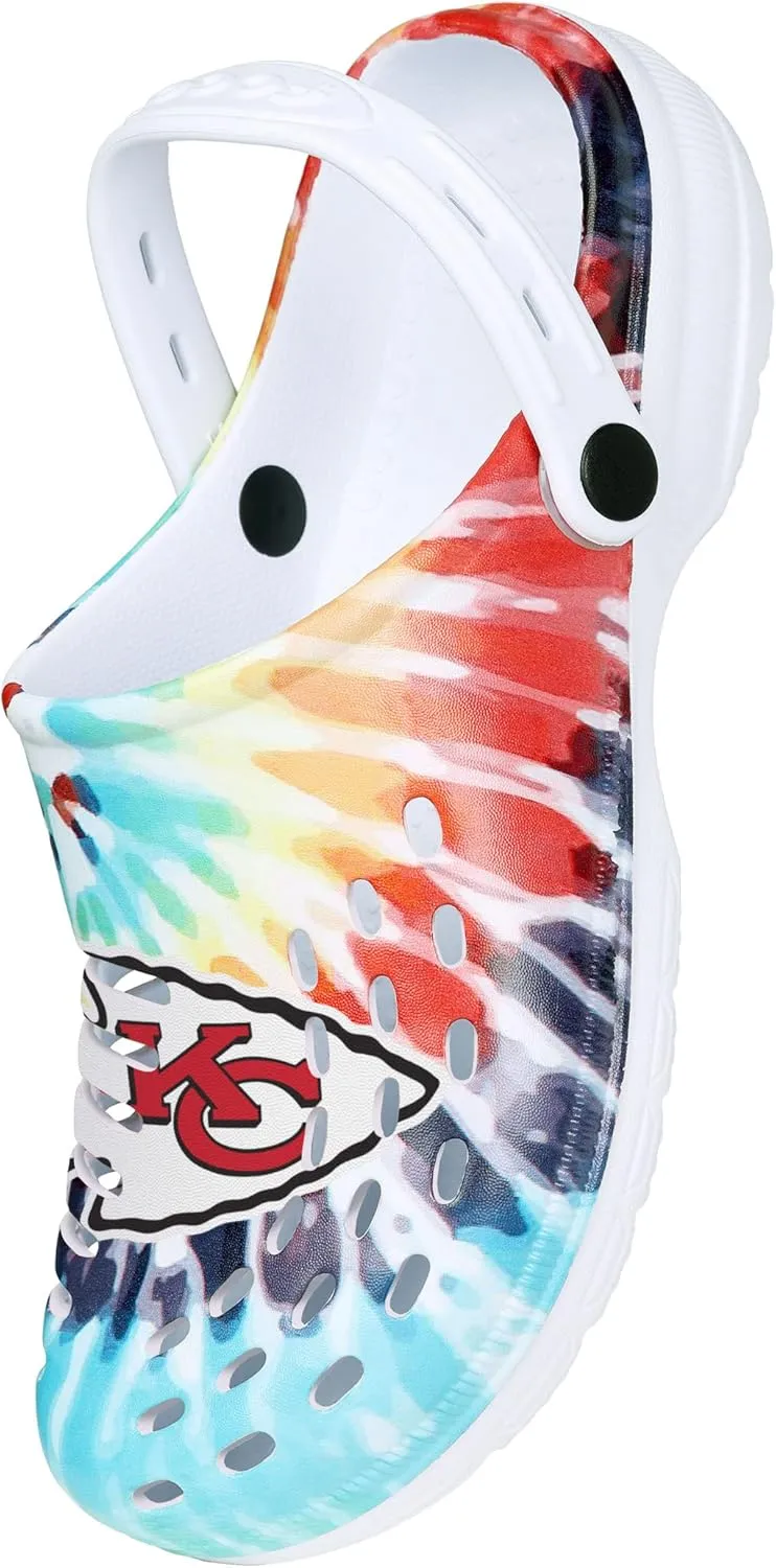 FOCO Women's NFL Team Logo Tie-dye Garden Water Sandals Shoes Slipper Clogs with Strap