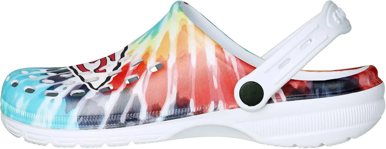 FOCO Women's NFL Team Logo Tie-dye Garden Water Sandals Shoes Slipper Clogs with Strap
