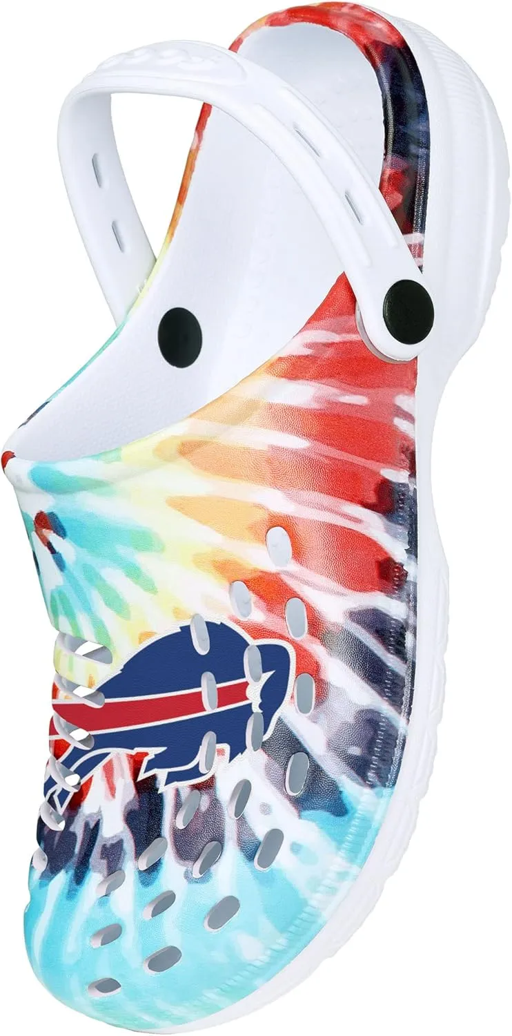 FOCO Women's NFL Team Logo Tie-dye Garden Water Sandals Shoes Slipper Clogs with Strap