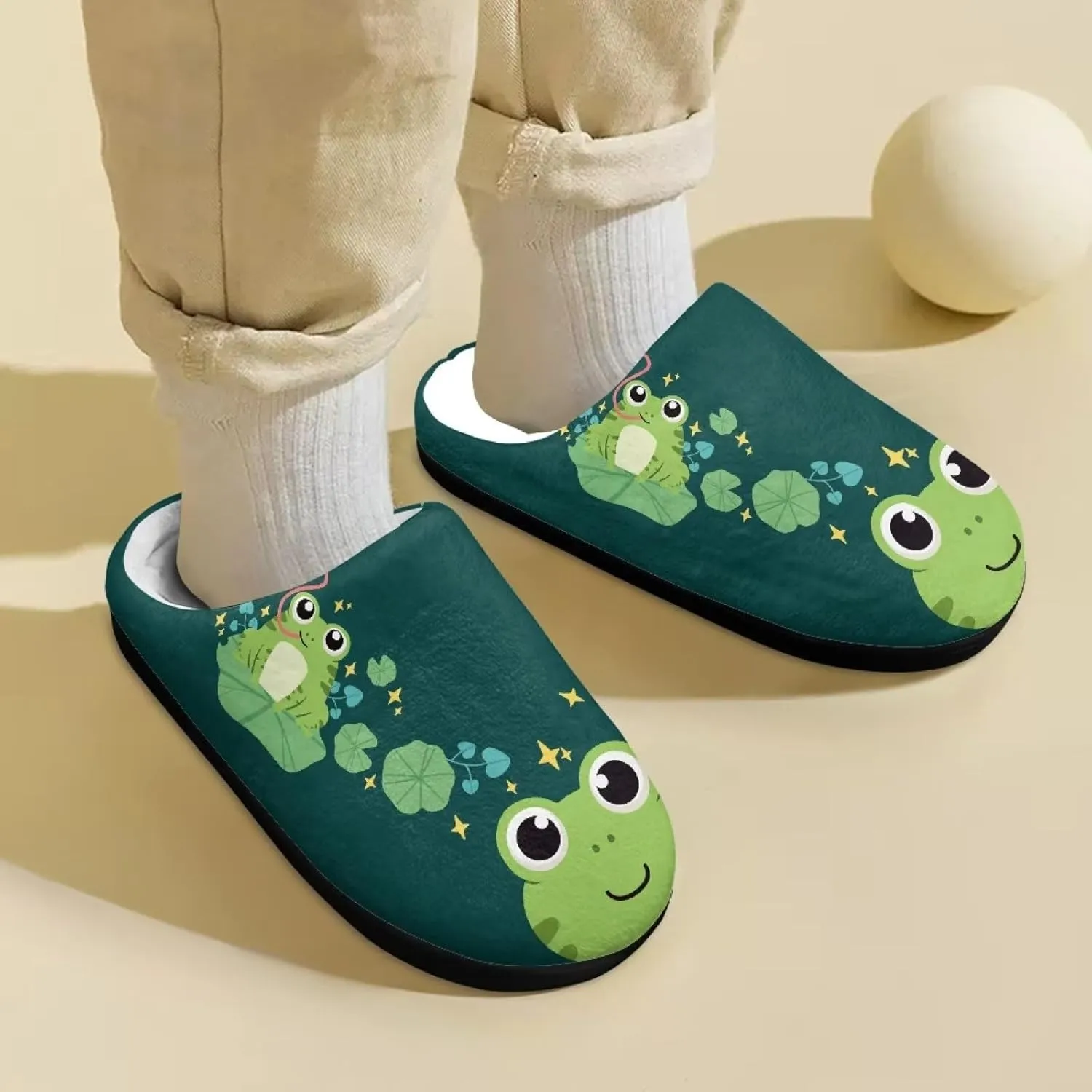 Fuzzy Slippers for Boys Girls Non-slip House Slipper Winter Bedroom Shoes for Little Kids