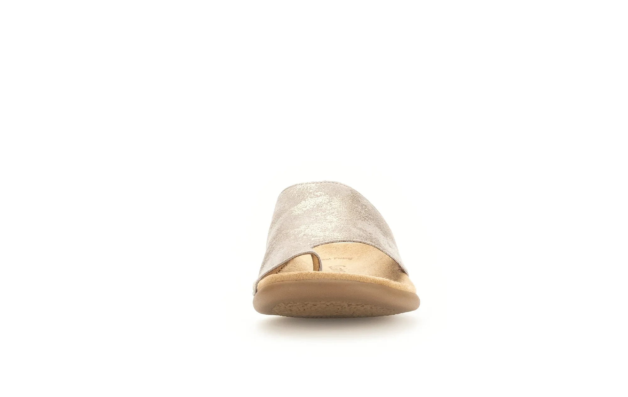 GABOR - 63.700.62 FLAT TOE-POST MULE - GOLD METALLIC