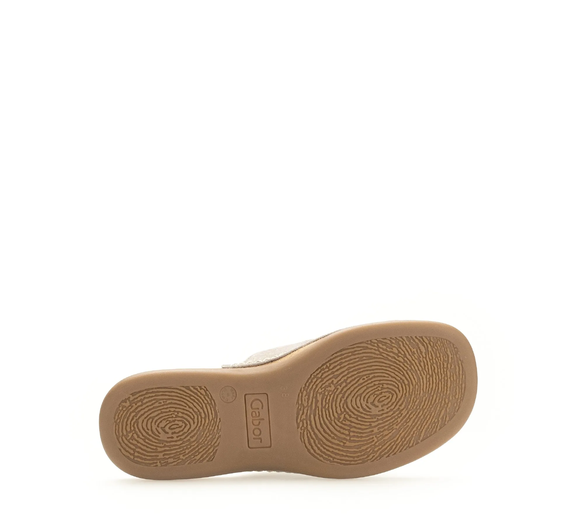 GABOR - 63.700.62 FLAT TOE-POST MULE - GOLD METALLIC