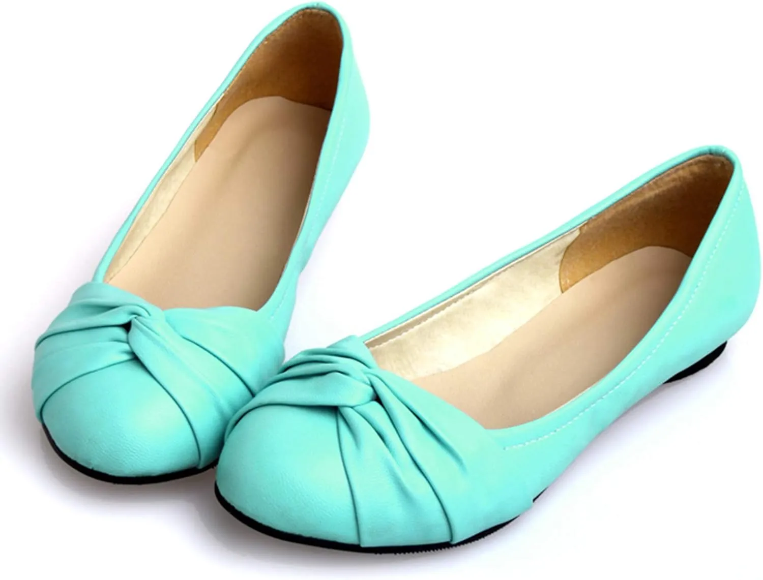 Gicoiz Round Toe Flats Womens Slip On Work Dolly Shoes