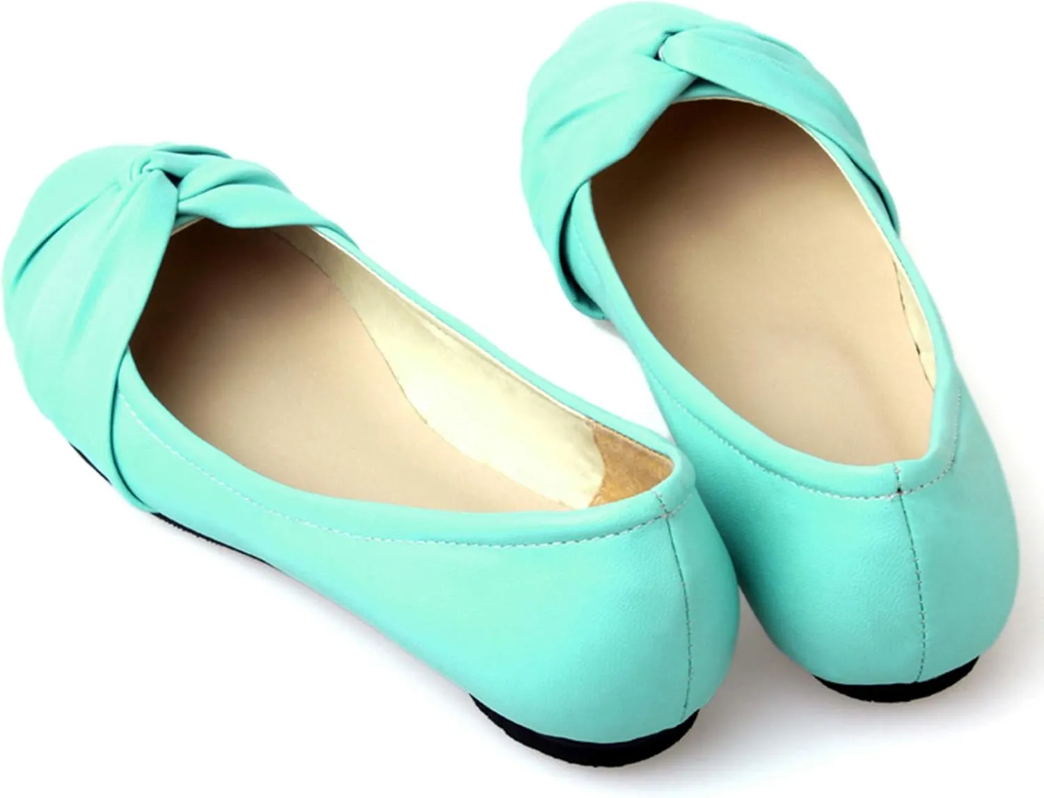 Gicoiz Round Toe Flats Womens Slip On Work Dolly Shoes