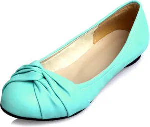 Gicoiz Round Toe Flats Womens Slip On Work Dolly Shoes
