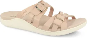 Gravity Defyer Women's GDEFY Ortal Leather Strappy Fashion Sandal - VersoShock Proven Performance Orthotic Slides