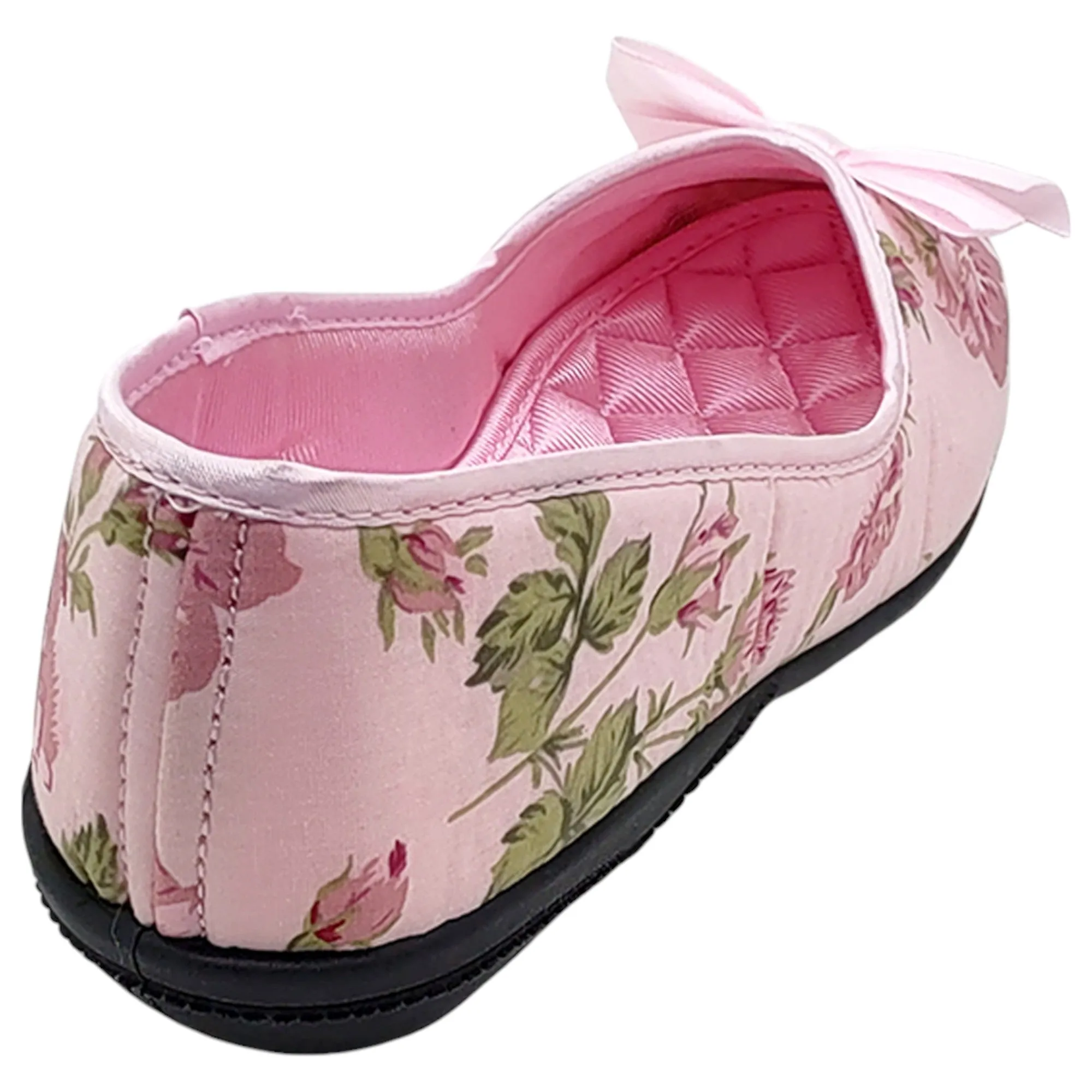 Grosby Womens Vera Comfortable Printed Slippers Pale Pink