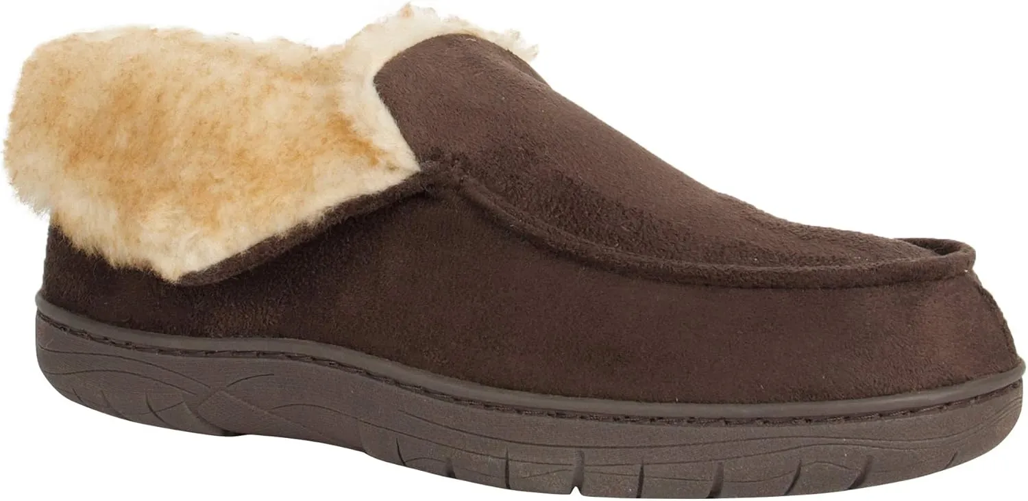 Haggar Men's Bootie Slipper House Shoe Indoor/Outdoor with Memory Foam Comfort