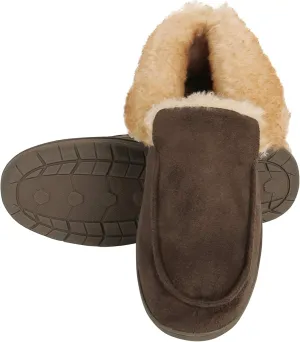 Haggar Men's Bootie Slipper House Shoe Indoor/Outdoor with Memory Foam Comfort