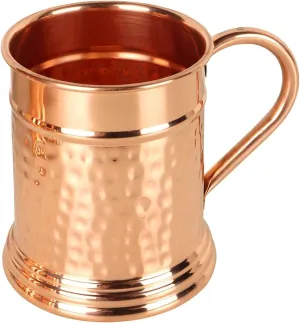 Hammered Moscow Mule Copper Mug | Handcrafted 100% Pure Copper Cup | Large 22 Oz Tankard Beer Stein | Keeps Drinks Chilled Longer | Best Gift - Perfect For Moscow Mules