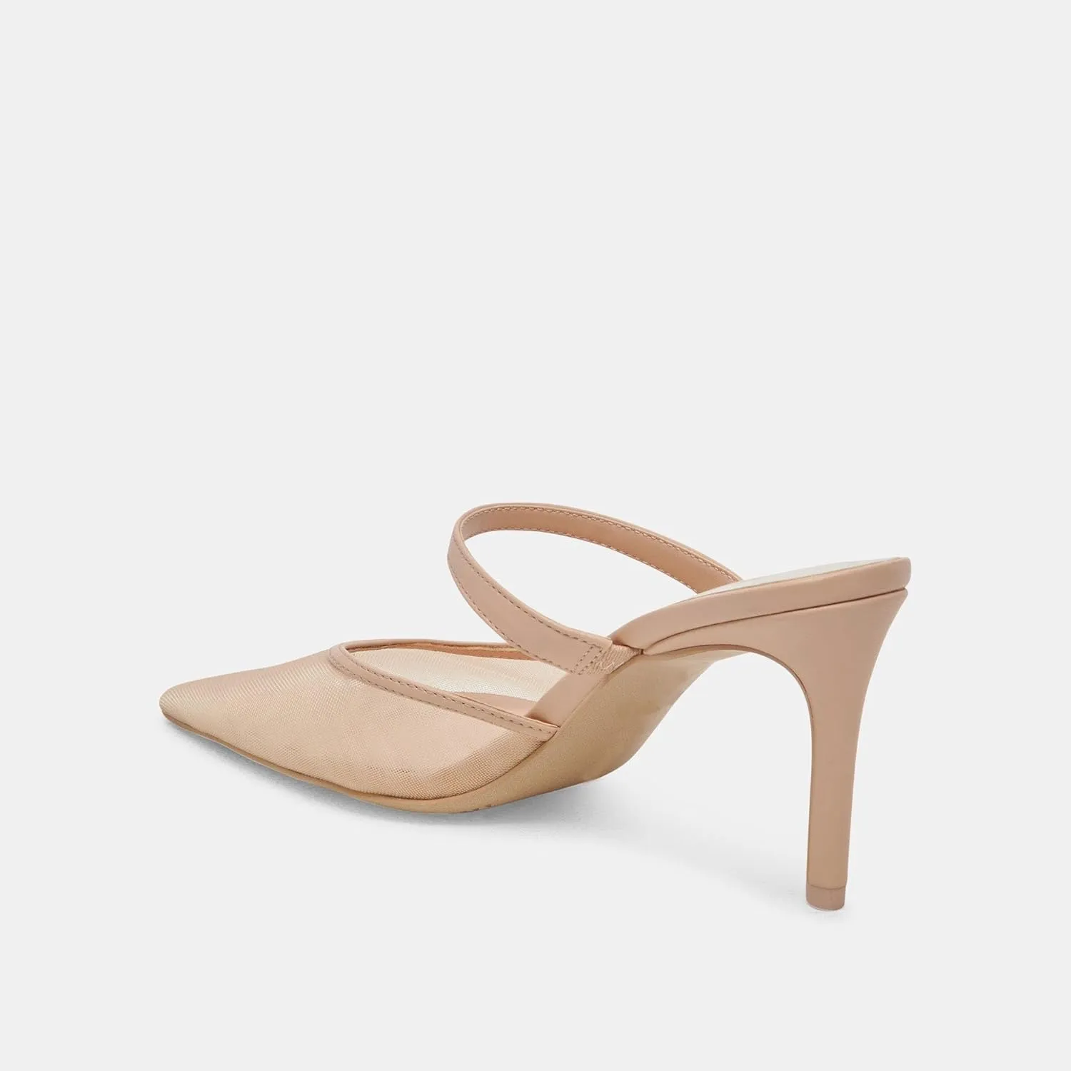 High Heel Mules for Women Closed Pointed Toe Slip On Heeled Mules with Strap Backless Casual Comfortable Dress Mule Heel Pumps